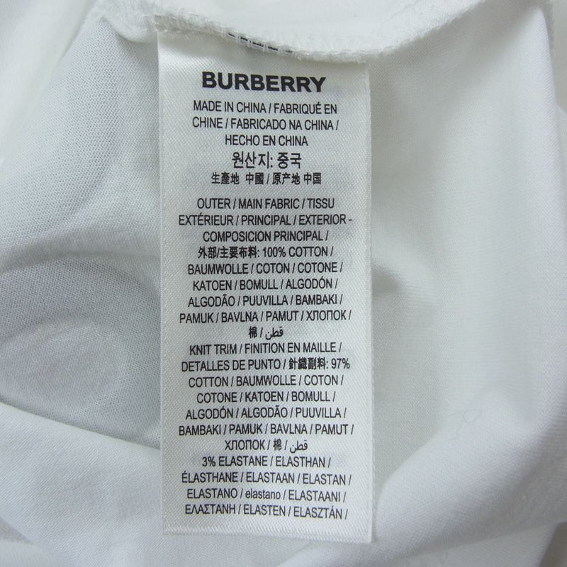 BURBERRY バーバリー LONDON ENGLAND ロンドン イングランド ロゴ 半袖 Tシャツ ホワイト系 XL中古