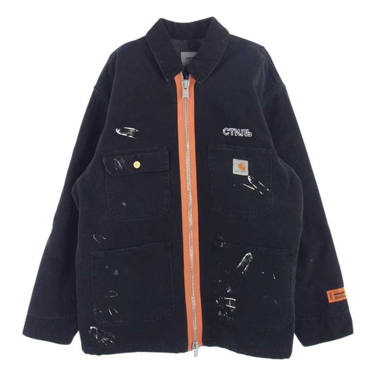 ヘロンプレストン HMEA019F18716056 国内正規品 × Carhartt Wip カーハート Workwear Jacket ワークジャケット ブラック系 XL【中古】