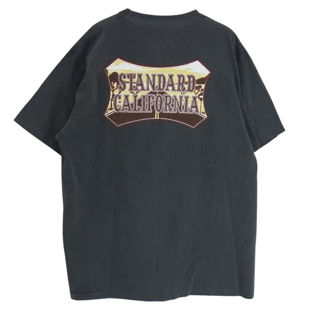 STANDARD CALIFORNIA スタンダードカリフォルニア ロゴプリント 半袖 クルーネック Tシャツ グレー系 XL【中古】