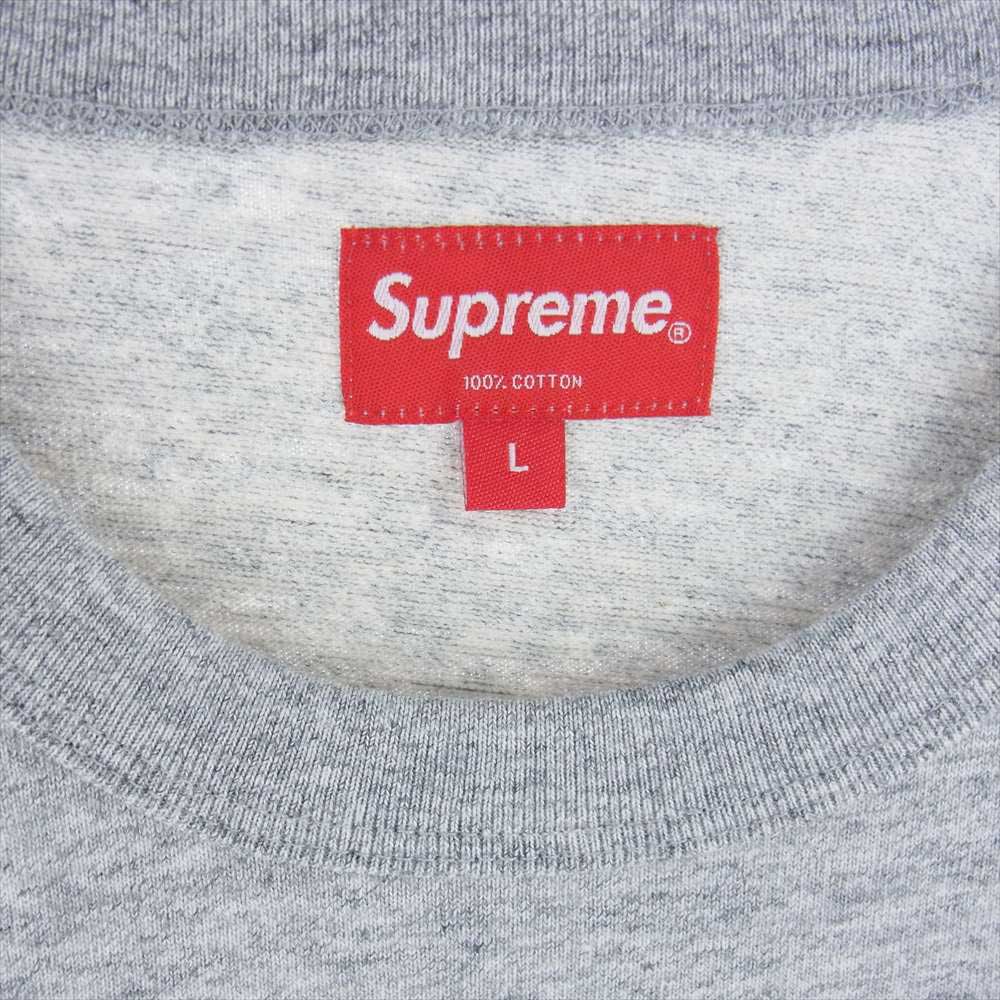 Supreme シュプリーム 20AW Plaid Applique S/S Top プレイドアップリケ 半袖 クルーネック Tシャツ グレー系 L【中古】
