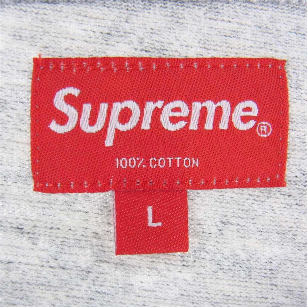 Supreme シュプリーム 20AW Plaid Applique S/S Top プレイドアップリケ 半袖 クルーネック Tシャツ グレー系 L【中古】