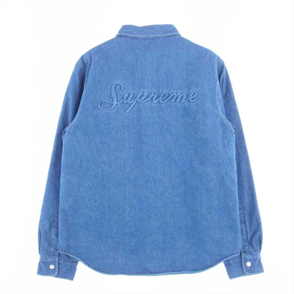 Supreme シュプリーム 18AW Sherpa Lined Denim Shirt シェルパ ラインド デニムシャツ インディゴブルー系 M【中古】