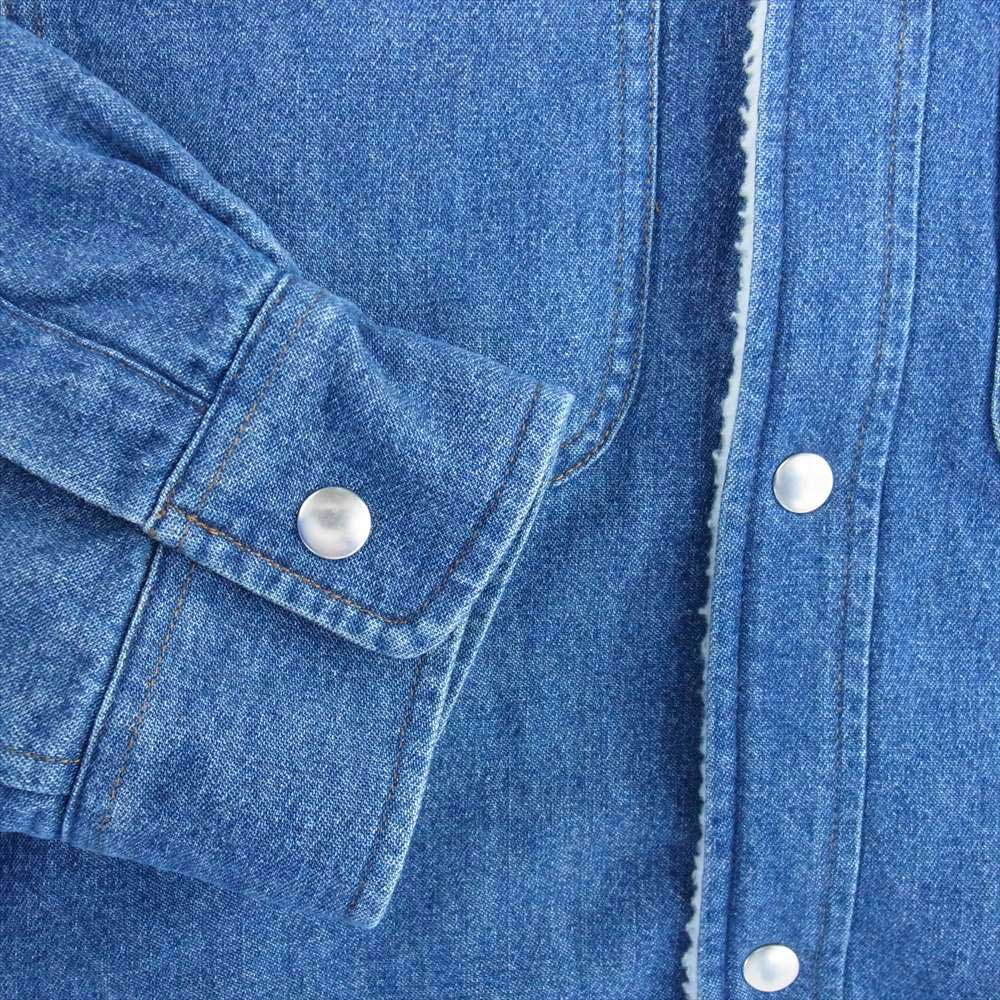 Supreme シュプリーム 18AW Sherpa Lined Denim Shirt シェルパ ラインド デニムシャツ インディゴブルー系 M【中古】