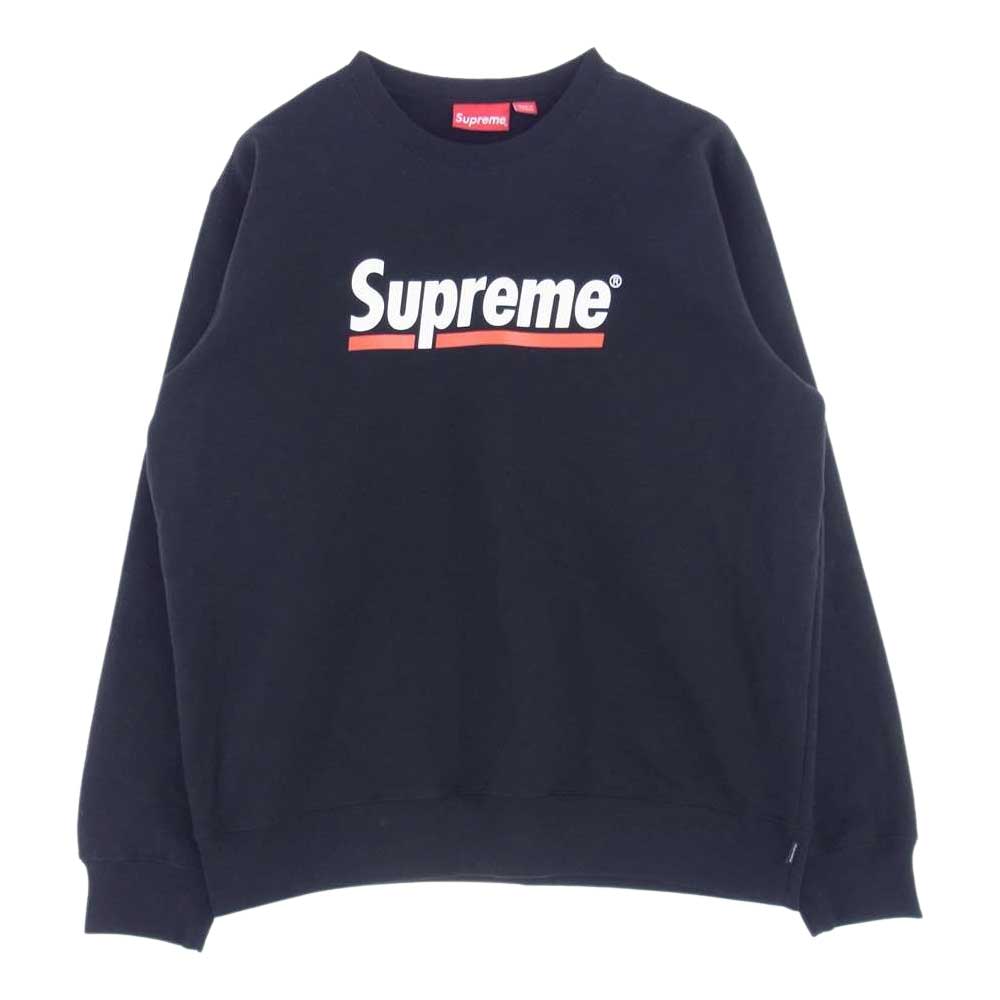 Supreme シュプリーム 20SS Underline Crewneck Sweatshirt アンダーライン クルーネック スウェット トレーナー ブラック系 L【中古】