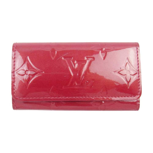 LOUIS VUITTON ルイ・ヴィトン M9145F モノグラム ヴェルニ ミュルティクレ4 4連 キーケース レッド系【中古】