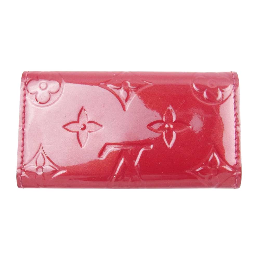 LOUIS VUITTON ルイ・ヴィトン M9145F モノグラム ヴェルニ ミュルティクレ4 4連 キーケース レッド系【中古】