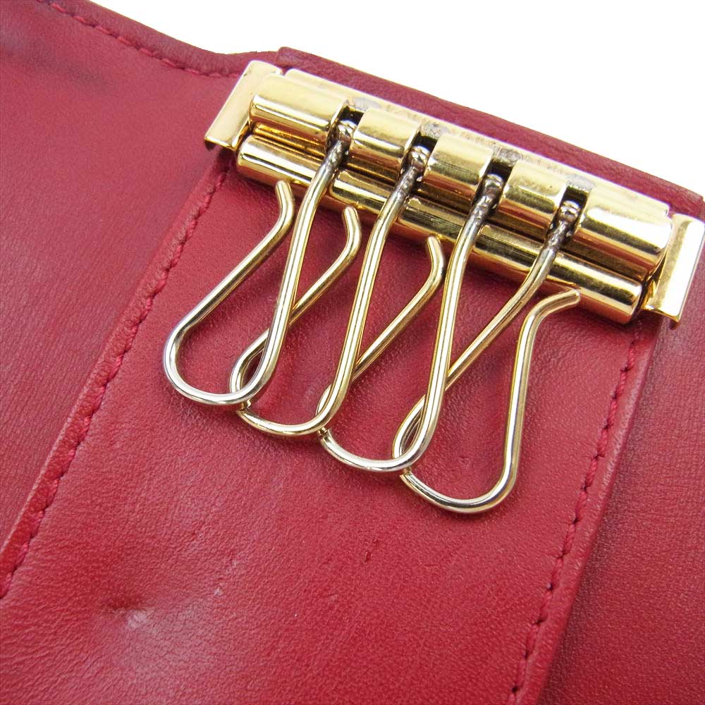 LOUIS VUITTON ルイ・ヴィトン M9145F モノグラム ヴェルニ ミュルティクレ4 4連 キーケース レッド系【中古】