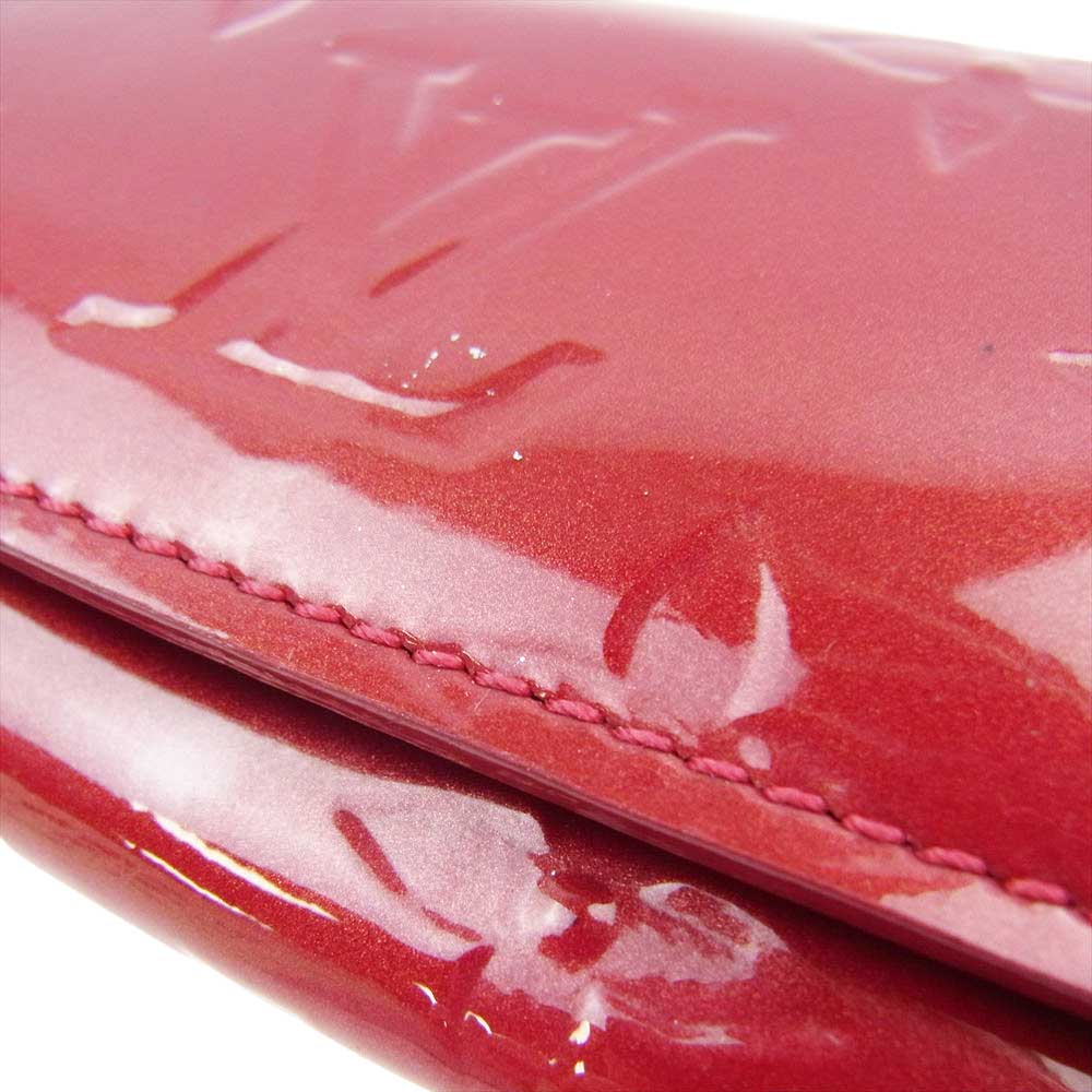 LOUIS VUITTON ルイ・ヴィトン M9145F モノグラム ヴェルニ ミュルティクレ4 4連 キーケース レッド系【中古】