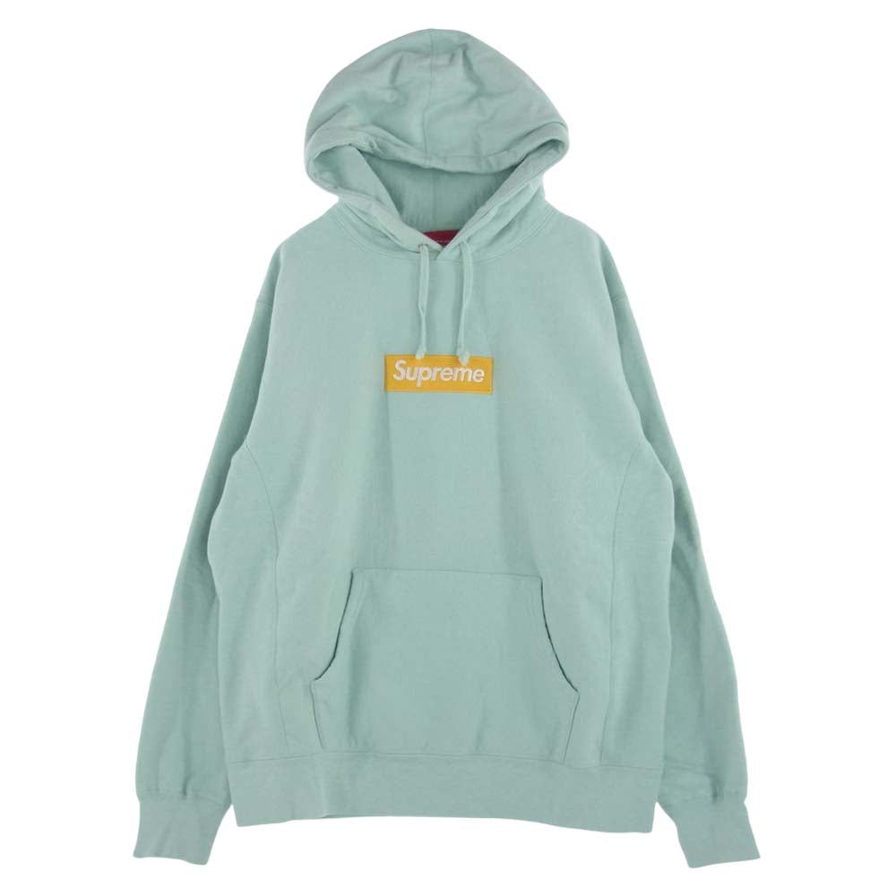 Supreme シュプリーム 17AW Box Logo Hooded Sweatshirt Ice Blue ボックスロゴ スウェット パーカー ライトブルー系 XL【美品】【中古】