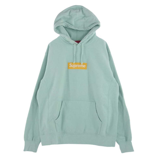 Supreme シュプリーム 17AW Box Logo Hooded Sweatshirt Ice Blue ボックスロゴ スウェット パーカー ライトブルー系 XL【美品】【中古】