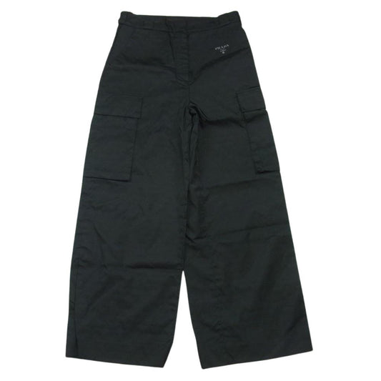 PRADA プラダ 22H900 S222 1289 Re Nylon ナイロン ワイド カーゴ パンツ イタリア製 ブラック系 36【中古】
