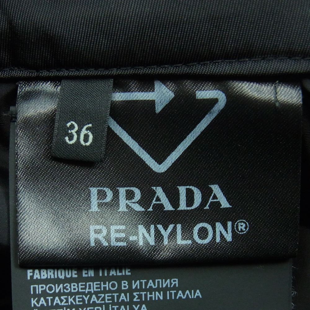 PRADA プラダ 22H900 S222 1289 Re Nylon ナイロン ワイド カーゴ パンツ イタリア製 ブラック系 36【中古】
