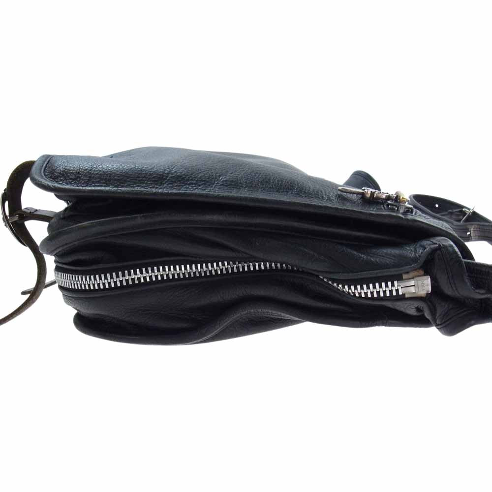 CHROME HEARTS クロムハーツ（原本有） SOFT SHOULDER BAG ソフトレザー ガンスリンガー ショルダー メッセンジャー バッグ ブラック系【中古】