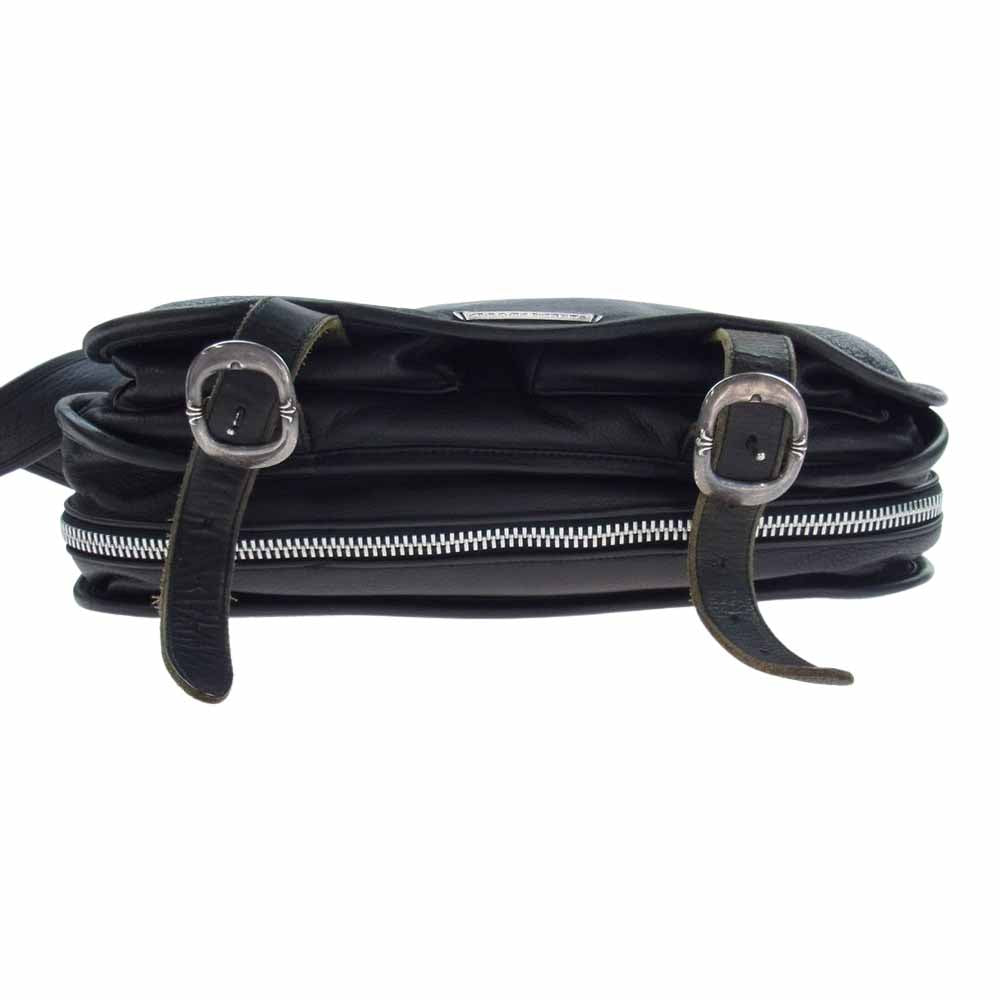 CHROME HEARTS クロムハーツ（原本有） SOFT SHOULDER BAG ソフトレザー ガンスリンガー ショルダー メッセンジャー バッグ ブラック系【中古】