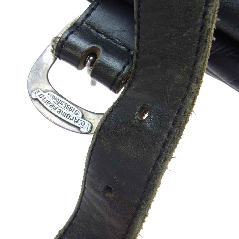 CHROME HEARTS クロムハーツ（原本有） SOFT SHOULDER BAG ソフトレザー ガンスリンガー ショルダー メッセンジャー バッグ ブラック系【中古】