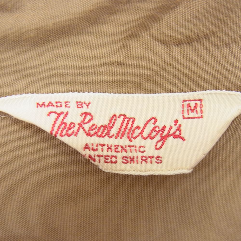 The REAL McCOY'S ザリアルマッコイズ 空襲逃虎 HAWAIIAN SHIRT タイガー 虎 アロハシャツ ハワイアン シャツ ブラウン系 M【中古】