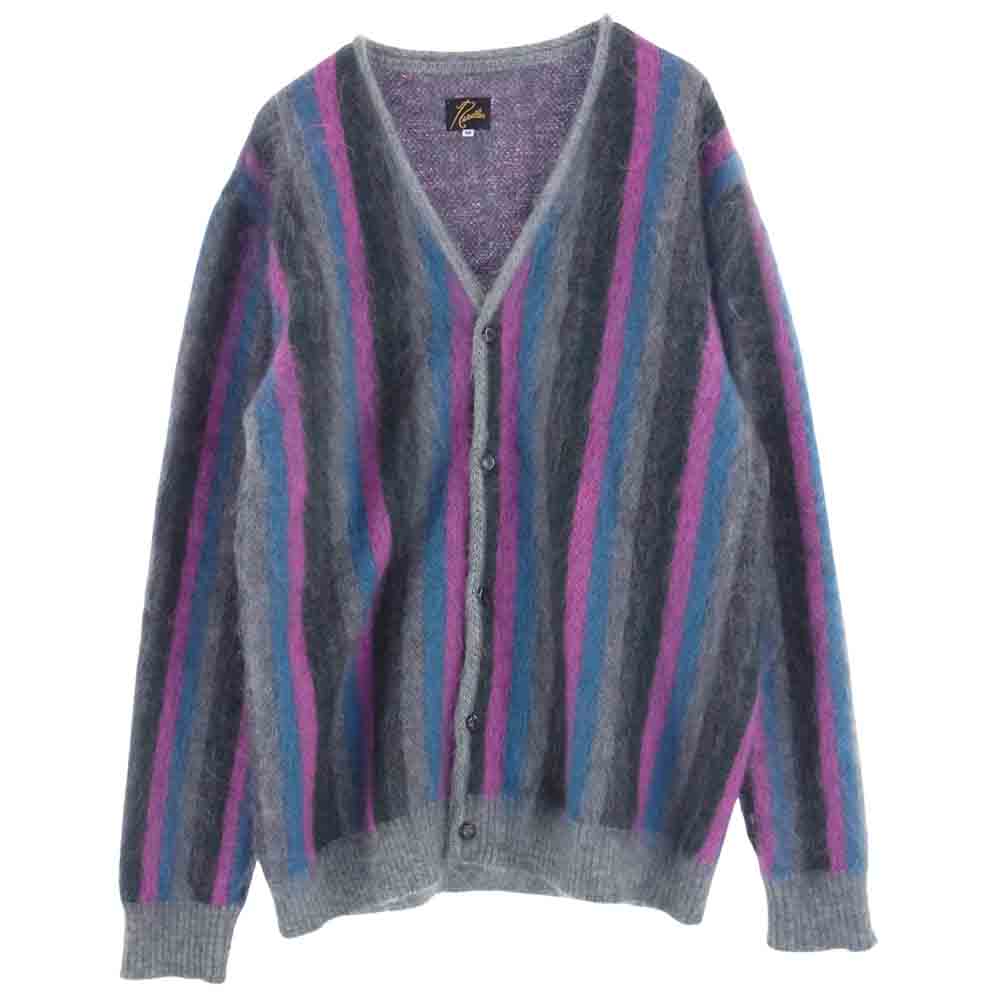 Needles ニードルス 21AW J0340 BEAMS ビームス別注 モヘア ストライプ カーディガン  マルチカラー系 M【中古】