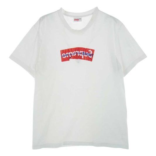 Supreme シュプリーム 17SS × COMME des GARCONS SHIRT コムデギャルソンシャツ 17SS Box Logo Tee ボックスロゴ 半袖 Tシャツ ホワイト系 M【中古】