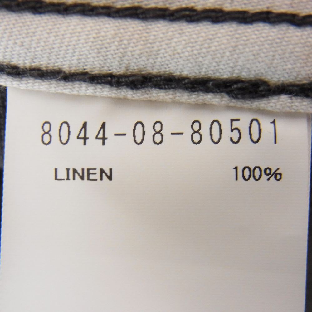 Nigel Cabourn ナイジェルケーボン 8044-08-80501 WOMANリネン ダブル ノーカラー ジャケット チャコール系 10【中古】