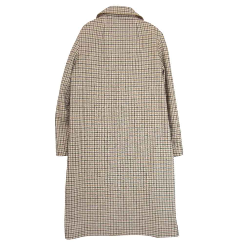 Aquascutum アクアスキュータム 英国製 ヴィンテージ 70~80s リバーシブル チェック ステンカラーコート ベージュ系 サイズ表記無【中古】