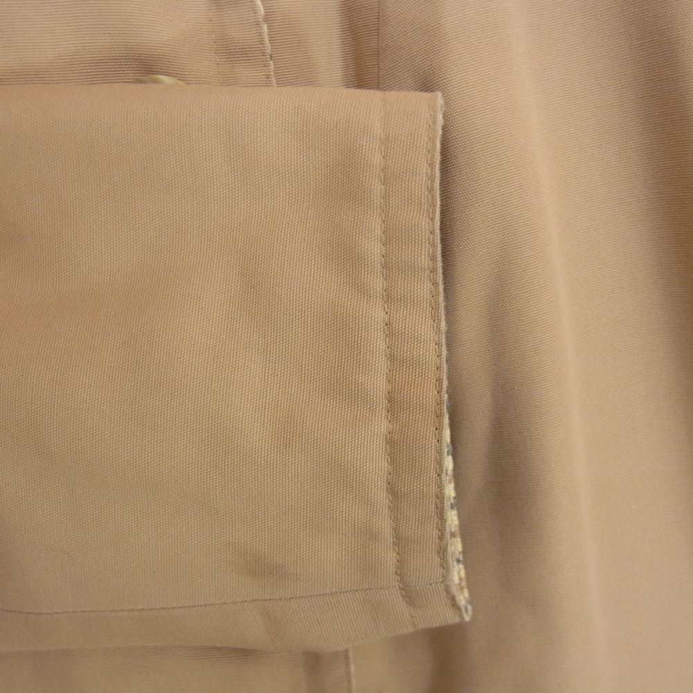 Aquascutum アクアスキュータム 英国製 ヴィンテージ 70~80s リバーシブル チェック ステンカラーコート ベージュ系 サイズ表記無【中古】