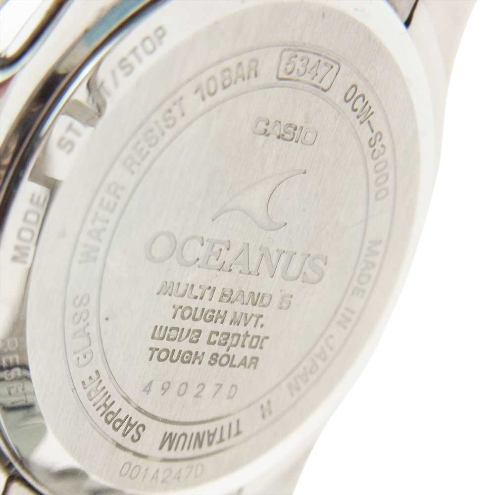 CASIO OCEANUS カシオ オシアナス OCW-S3000-1AJF Manta マンタ 電波時計 ソーラー電池 腕時計 ウォッチ シルバー系 ブルー系【中古】