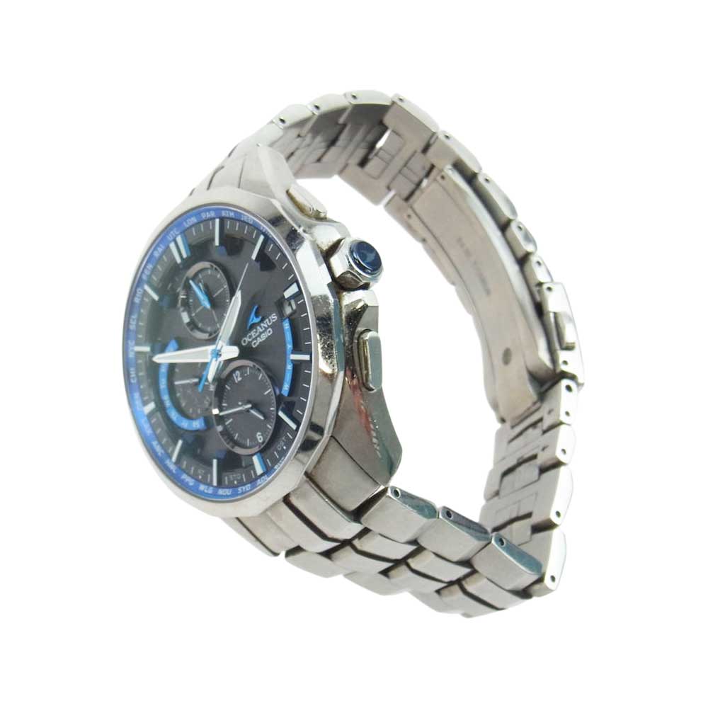 CASIO OCEANUS カシオ オシアナス OCW-S3000-1AJF Manta マンタ 電波時計 ソーラー電池 腕時計 ウォッチ シルバー系 ブルー系【中古】