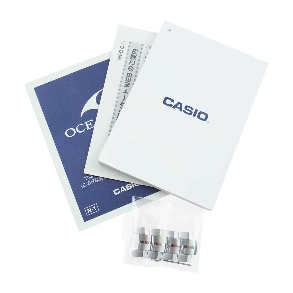 CASIO OCEANUS カシオ オシアナス OCW-S3000-1AJF Manta マンタ 電波時計 ソーラー電池 腕時計 ウォッチ シルバー系 ブルー系【中古】