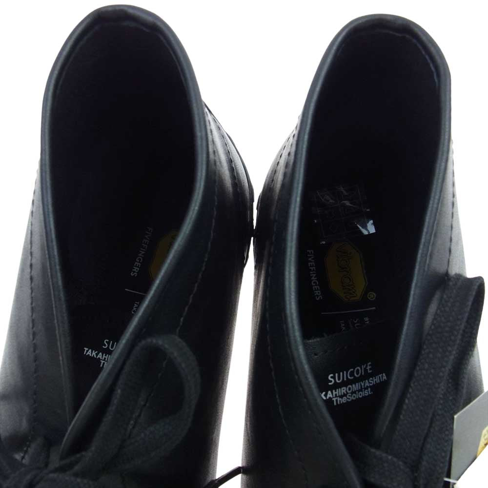 TAKAHIRO MIYASHITA The SoloIst. タカヒロミヤシタザソロイスト S22MCK1 × Suicoke スイコック NIN-CHUKKA SOL 五つ指 足袋 チャッカ シューズ ブラック系 28cm【新古品】【未使用】【中古】
