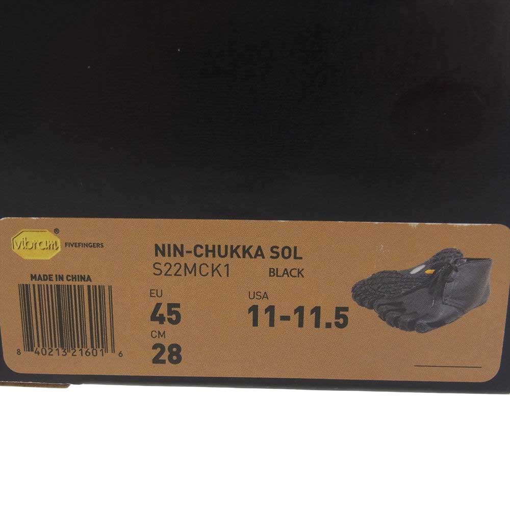 TAKAHIRO MIYASHITA The SoloIst. タカヒロミヤシタザソロイスト S22MCK1 × Suicoke スイコック NIN-CHUKKA SOL 五つ指 足袋 チャッカ シューズ ブラック系 28cm【新古品】【未使用】【中古】