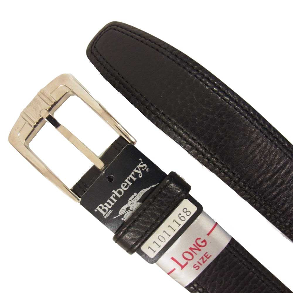BURBERRY バーバリー レザー ベルト ブラック系 SIZE LONG【中古】