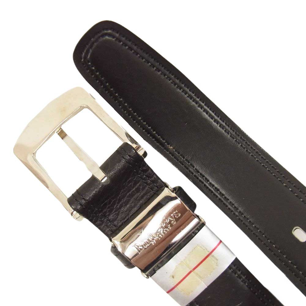 BURBERRY バーバリー レザー ベルト ブラック系 SIZE LONG【中古】