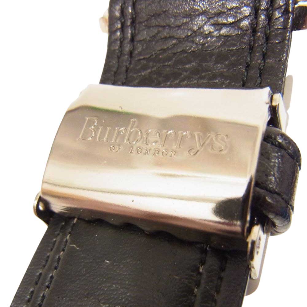 BURBERRY バーバリー レザー ベルト ブラック系 SIZE LONG【中古】