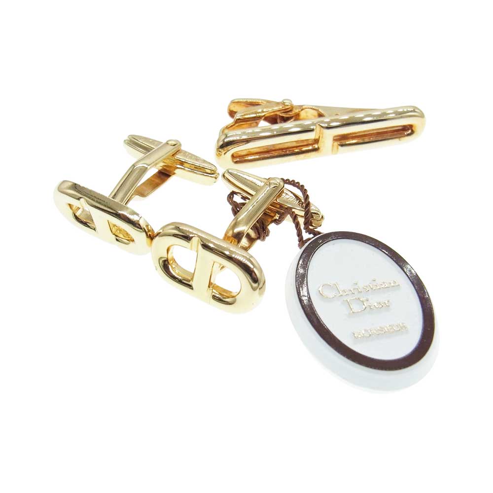 Christian Dior クリスチャンディオール カフス タイピン セット ゴールド系【中古】