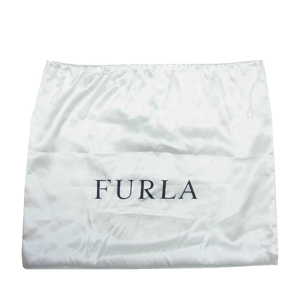 Furla フルラ ELISABETH エリザベス サイドジップ マチ レザー ハンドバッグ ブラック系【中古】