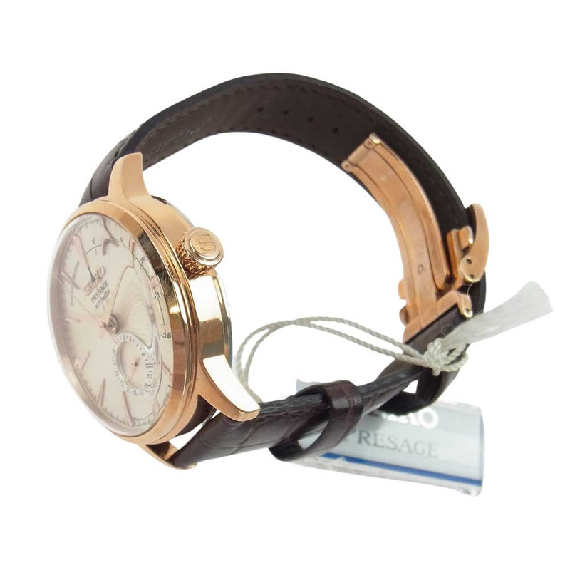 SEIKO セイコー SSA346J1 PRESAGE プレサージュ パワーリザーブ 自動巻 腕時計 ウォッチ ブラウン系 ゴールド系【中古】