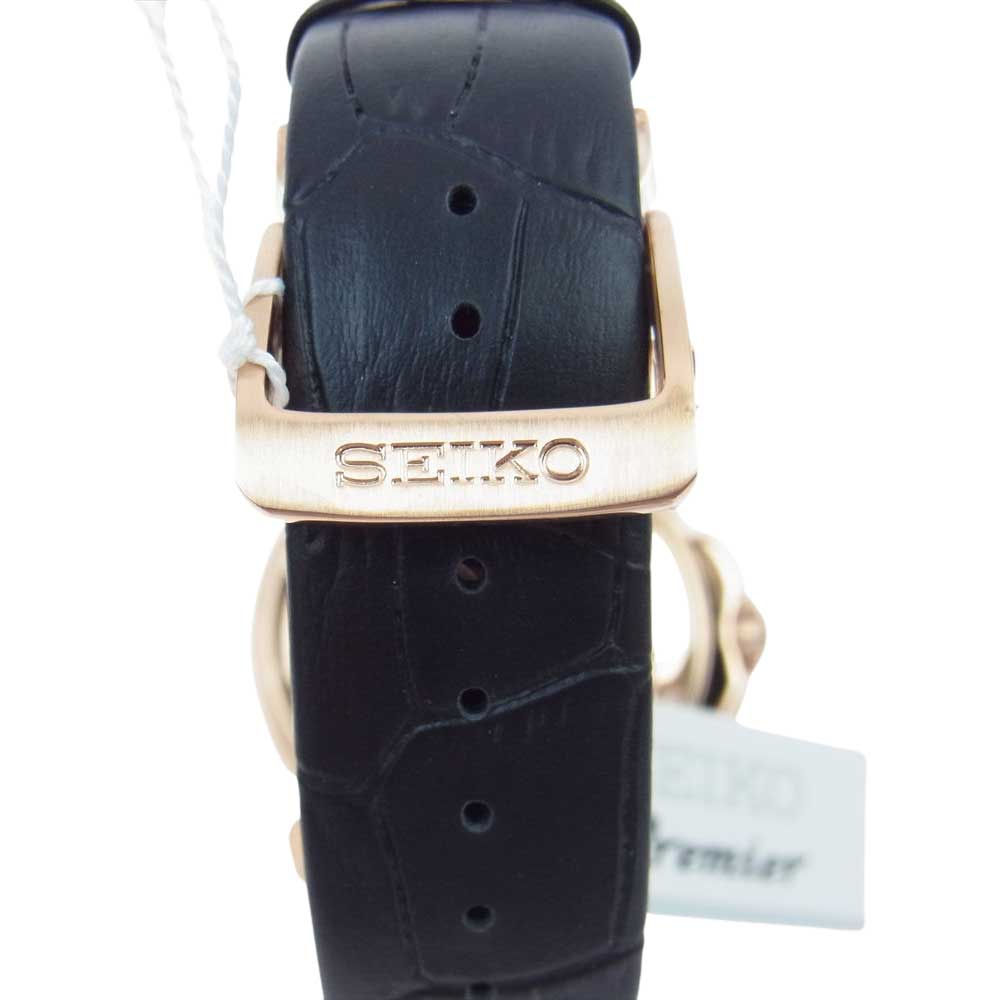 SEIKO セイコー SNP150J1 Premier KINETIC プルミエ キネティック パーペチュアル 自動巻 腕時計 ウォッチ ブラック系 ゴールド系【極上美品】【中古】