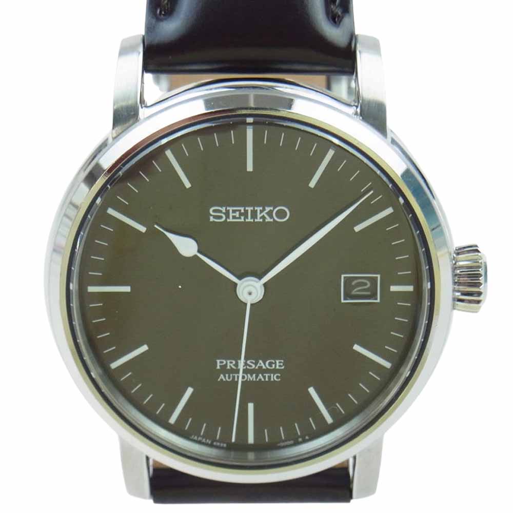 SEIKO セイコー SARX067 PRESAGE プレサージュ 琺瑯 自動巻 腕時計 ウォッチ シルバー系 ブラウン系【中古】