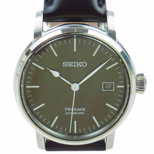 SEIKO セイコー SARX067 PRESAGE プレサージュ 琺瑯 自動巻 腕時計 ウォッチ シルバー系 ブラウン系【中古】
