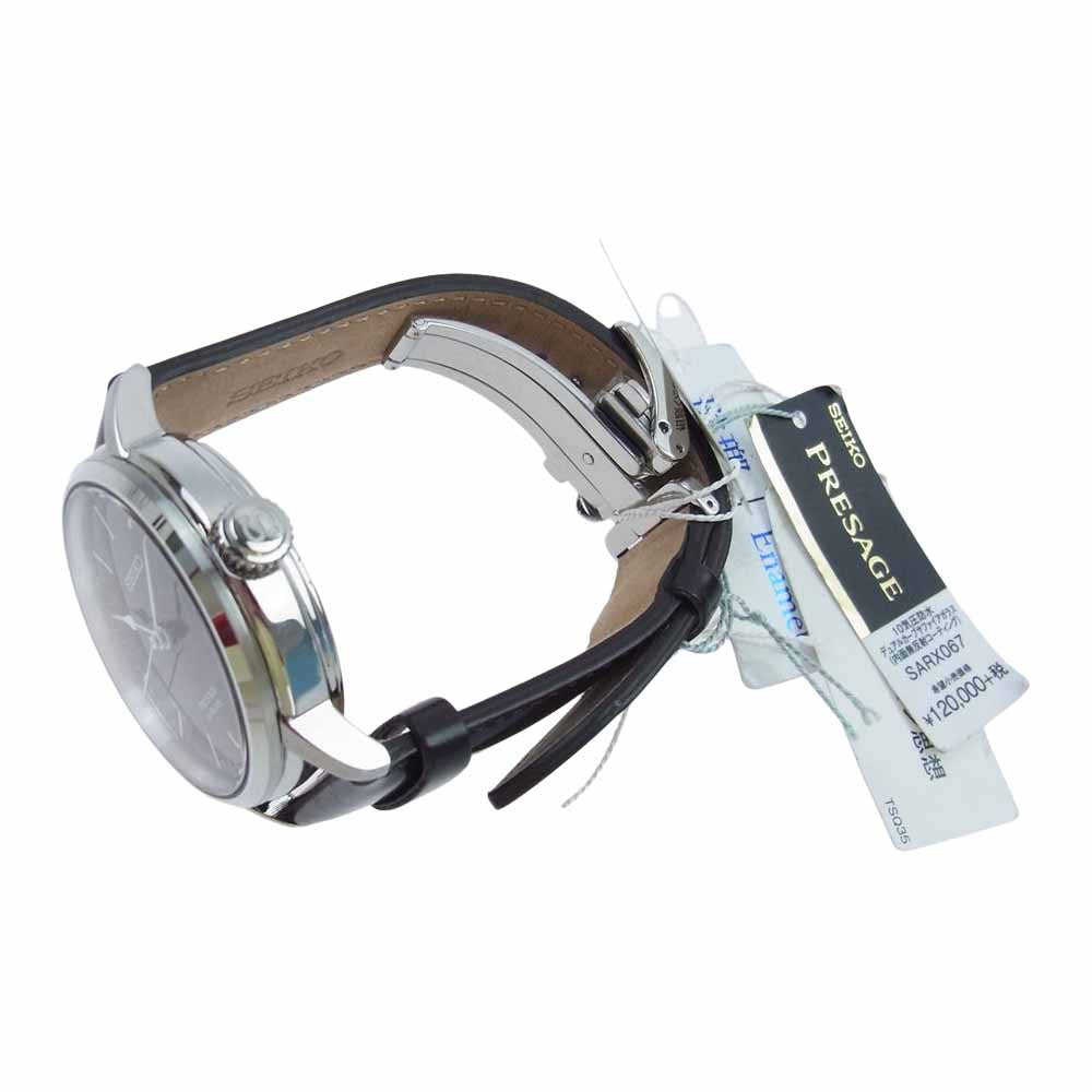 SEIKO セイコー SARX067 PRESAGE プレサージュ 琺瑯 自動巻 腕時計 ウォッチ シルバー系 ブラウン系【中古】