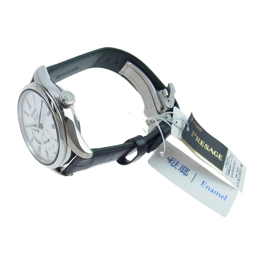 SEIKO セイコー SARW051 PRESAGE プレサージュ 銀座300本限定 自動巻 腕時計 ウォッチ シルバー系 ベルトカラー :ブラック グリーン【中古】
