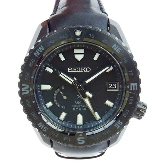 SEIKO セイコー SBDB023 PROSPEX プロスペックス LX line スプリングドライブ 純チタン 自動巻 腕時計 ウォッチ ブラック系【中古】