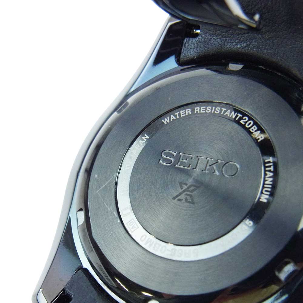 SEIKO セイコー SBDB023 PROSPEX プロスペックス LX line スプリングドライブ 純チタン 自動巻 腕時計 ウォッチ ブラック系【中古】