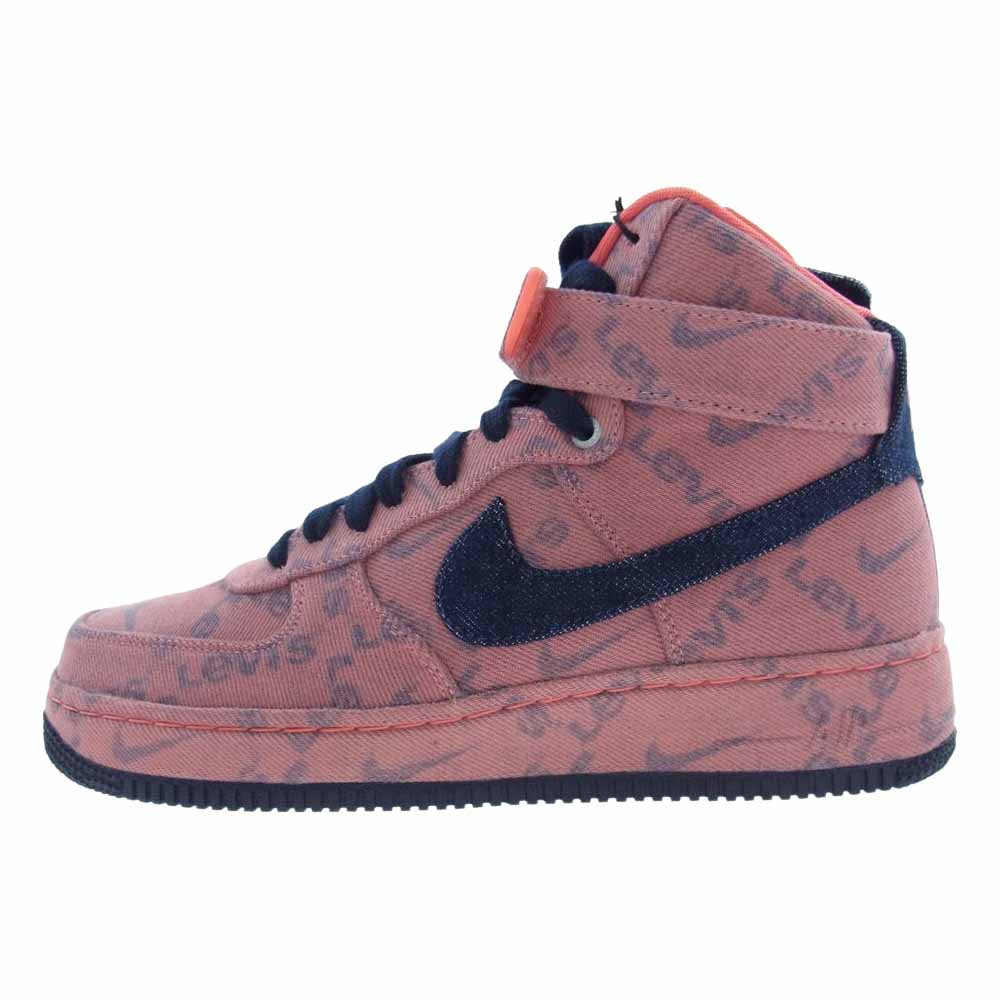 NIKE ナイキ CV0672-844 × LEVI'S リーバイス AIR FORCE 1 AF1 HIGH エアフォース ハイ "EXCLUSIVE DENIM" ピンク系 25cm【新古品】【未使用】【中古】