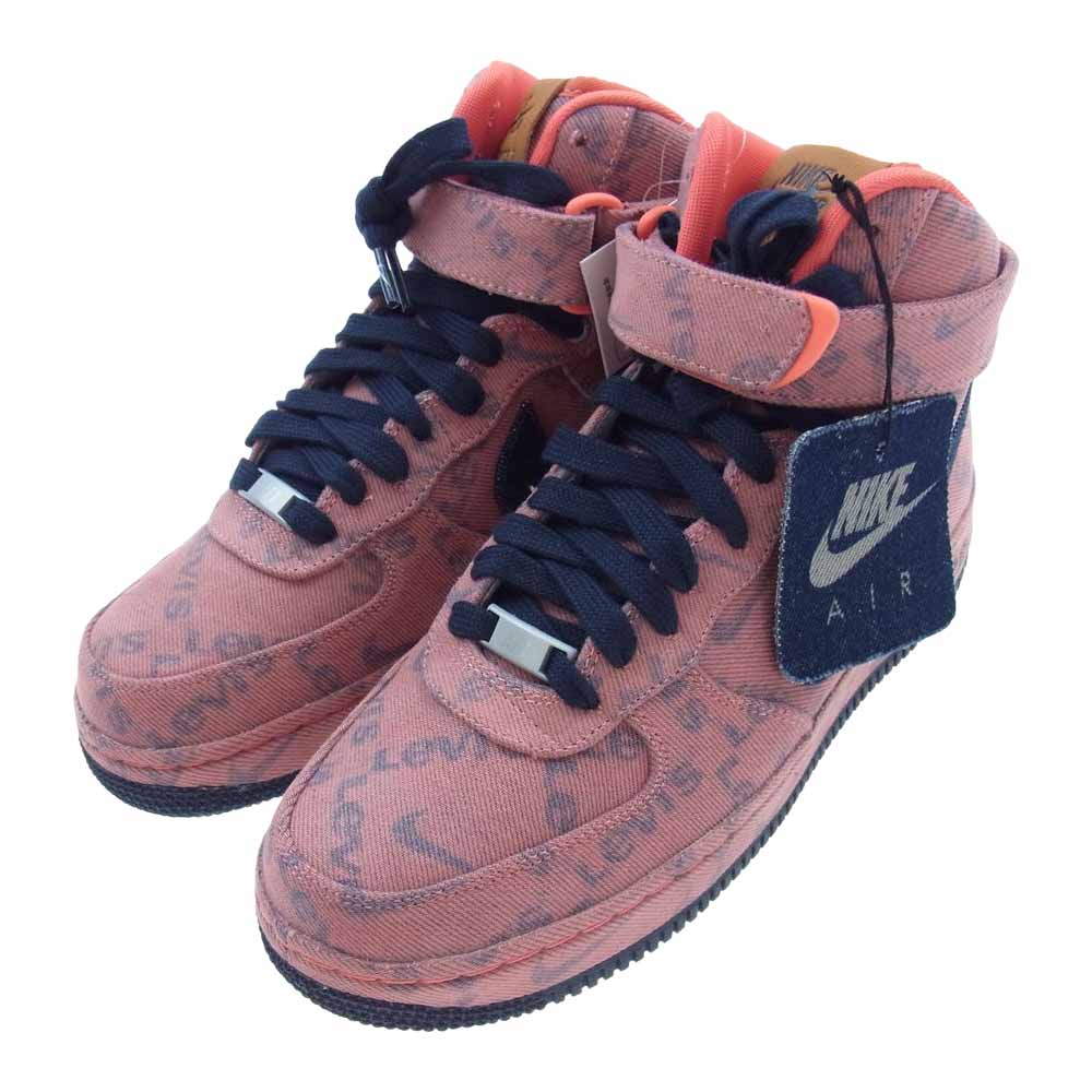 NIKE ナイキ CV0672-844 × LEVI'S リーバイス AIR FORCE 1 AF1 HIGH エアフォース ハイ "EXCLUSIVE DENIM" ピンク系 25cm【新古品】【未使用】【中古】