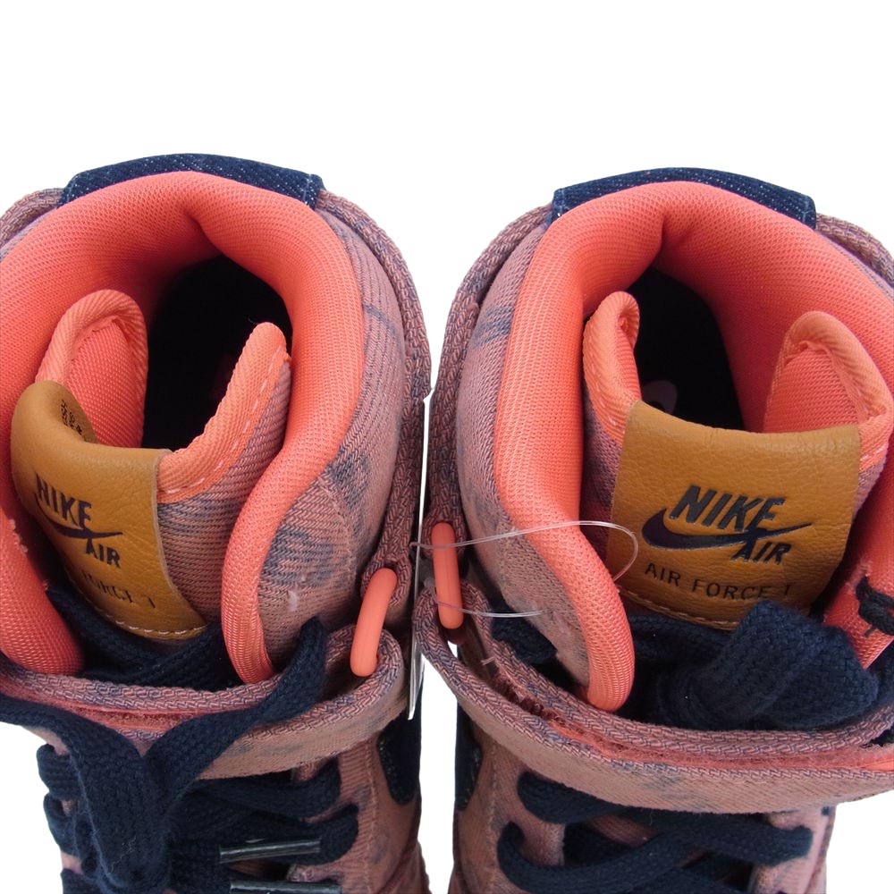 NIKE ナイキ CV0672-844 × LEVI'S リーバイス AIR FORCE 1 AF1 HIGH エアフォース ハイ "EXCLUSIVE DENIM" ピンク系 25cm【新古品】【未使用】【中古】