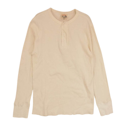 GLADHAND & Co. グラッドハンド サーマル ワッフル ヘンリーネック 長袖 カットソー オフホワイト系 L【中古】
