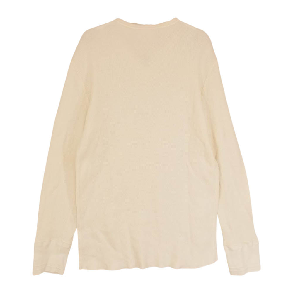 GLADHAND & Co. グラッドハンド サーマル ワッフル ヘンリーネック 長袖 カットソー オフホワイト系 L【中古】
