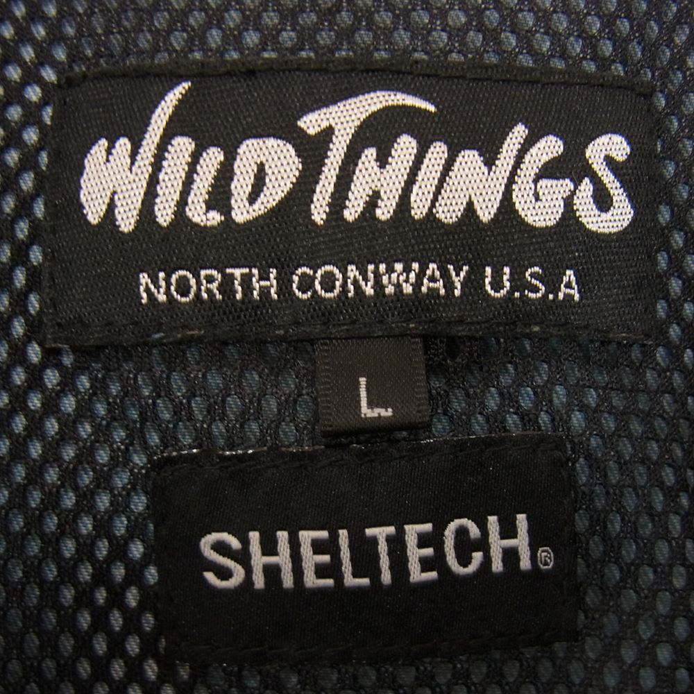 WILDTHINGS ワイルドシングス WT21010SG BIG POCKET SHIRT ビッグ ポケット デニム 半袖 シャツ インディゴブルー系 L【中古】