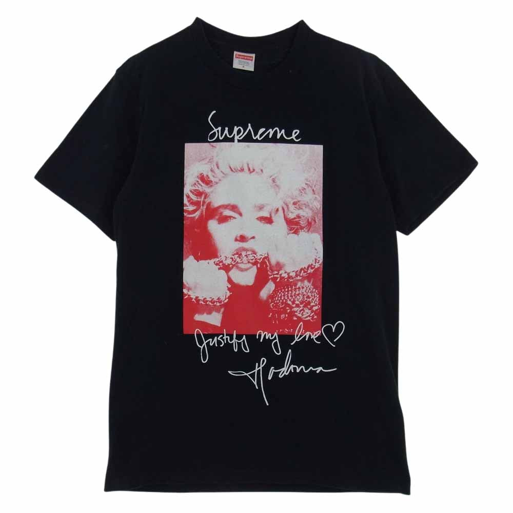 Supreme シュプリーム 18AW Madonna Tee マドンナ プリント Tシャツ ブラック系 S【中古】